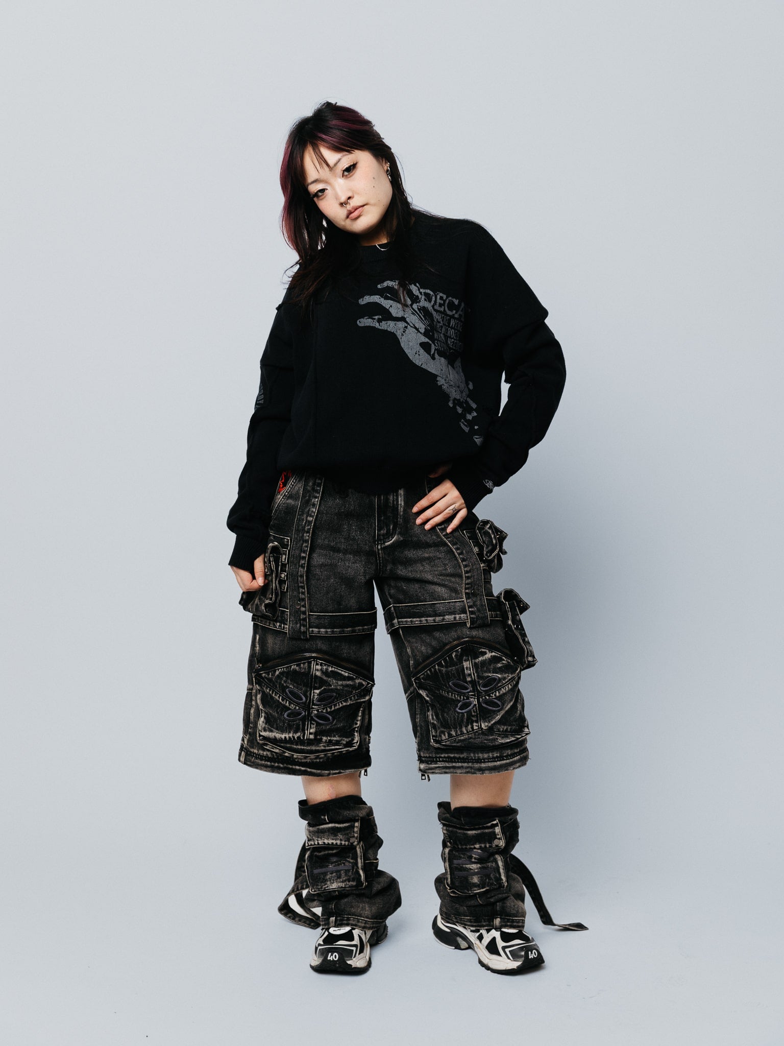 "ACADEMY" Cargo Pants Black