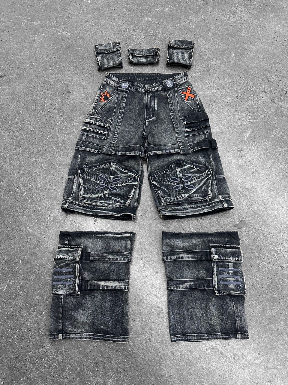 "ACADEMY" Cargo Pants Black
