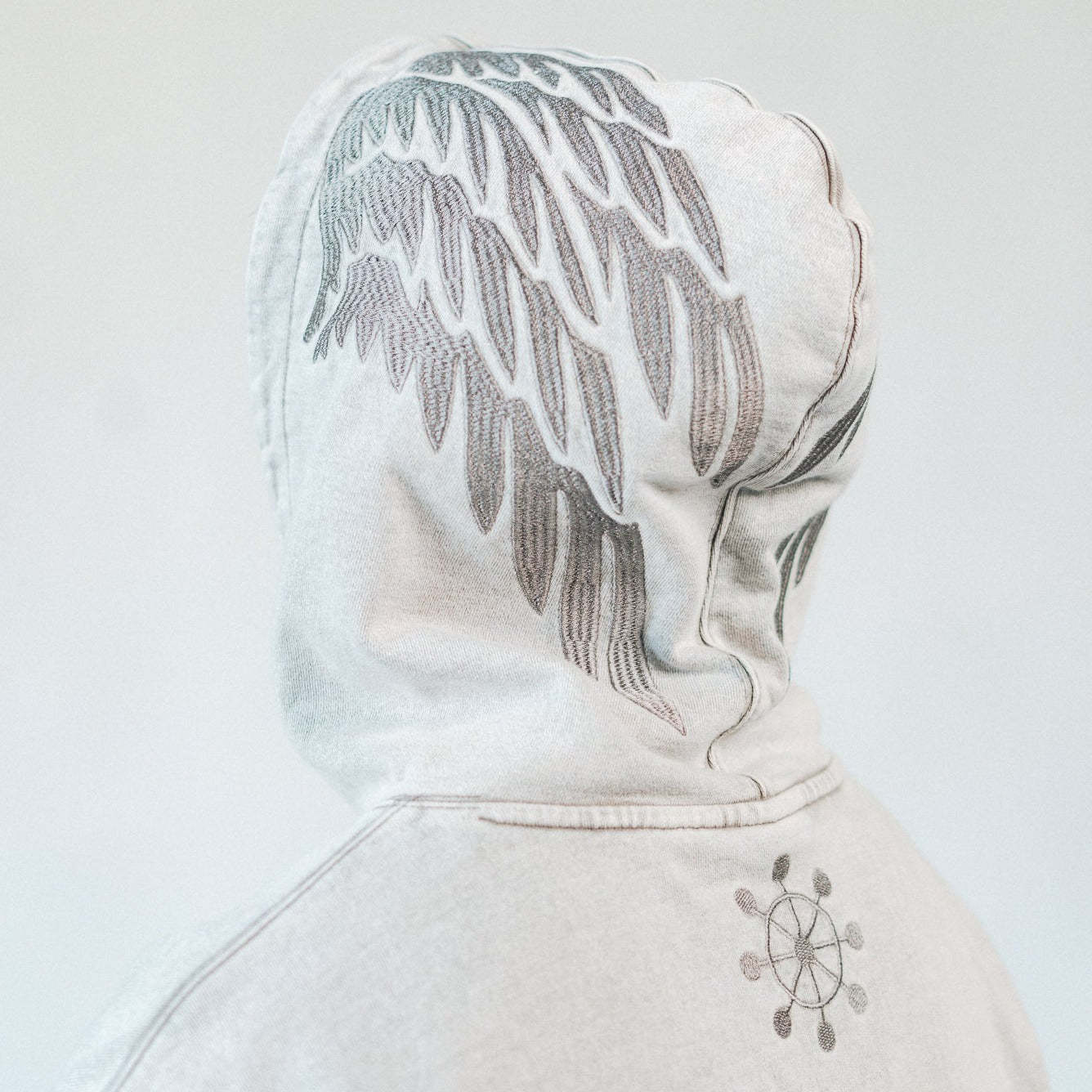 Kuromu Washed Grey Hoodie