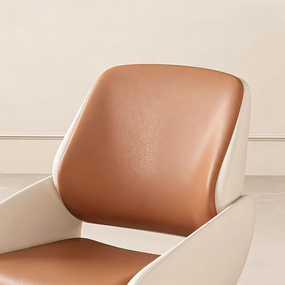 Ergonomic Faux Leather 360 Swivel Metal Base Office Chair 1 Piece
