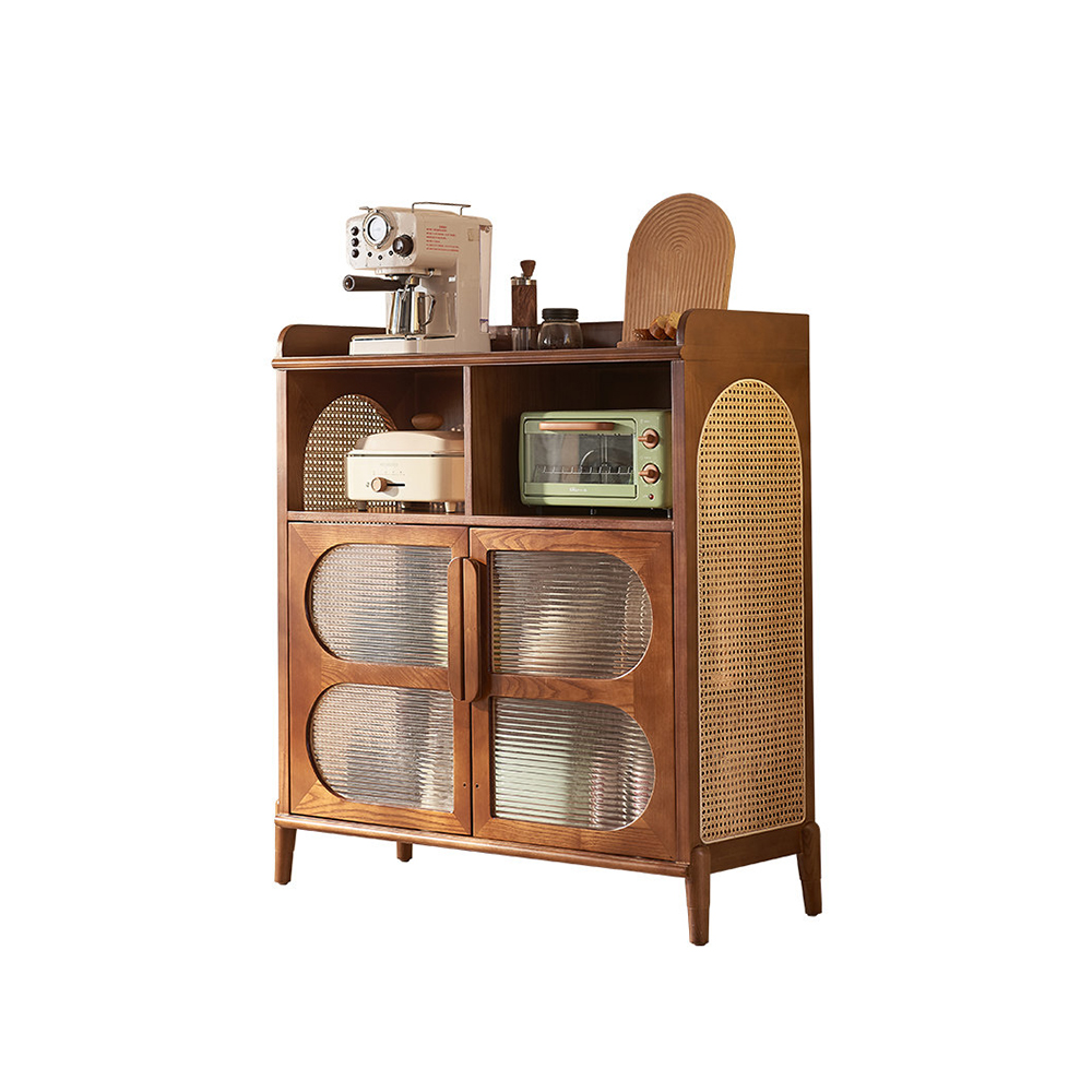 40.1" Ash Wood domestic Sideboard Accent Storage Cabinet 
