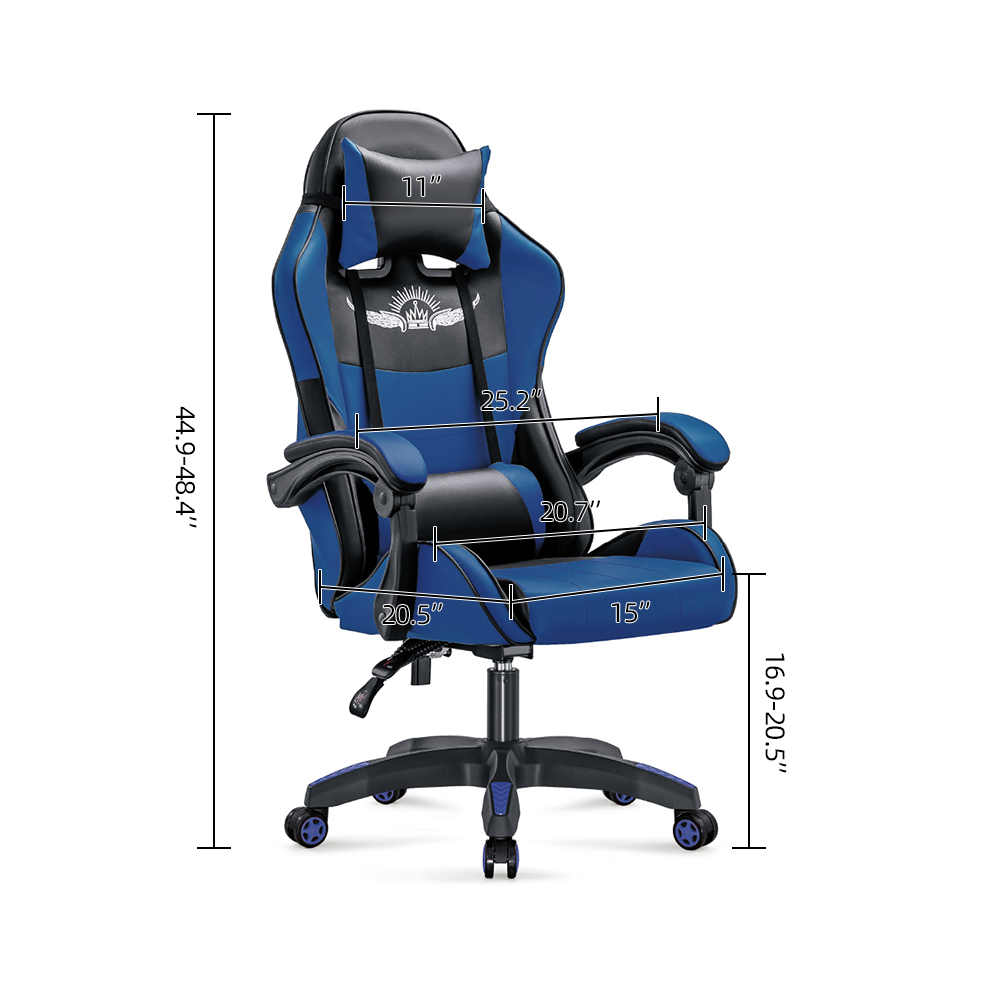 Racing PU Leather Gaming Chair High Resilience Foam Padding