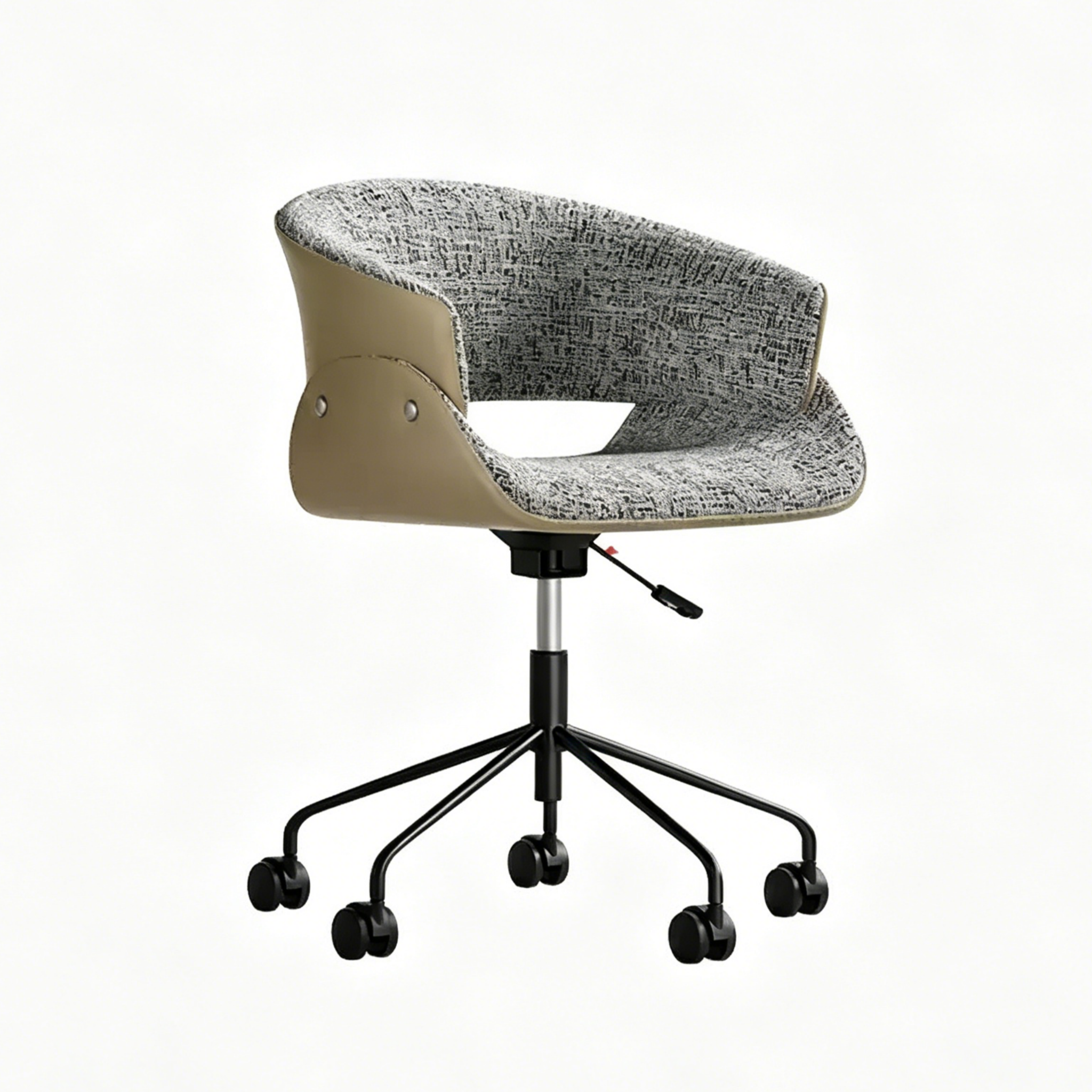 Linen PU Upholstery Carbon Steel Base Rotatable Office Chair 1 Piece