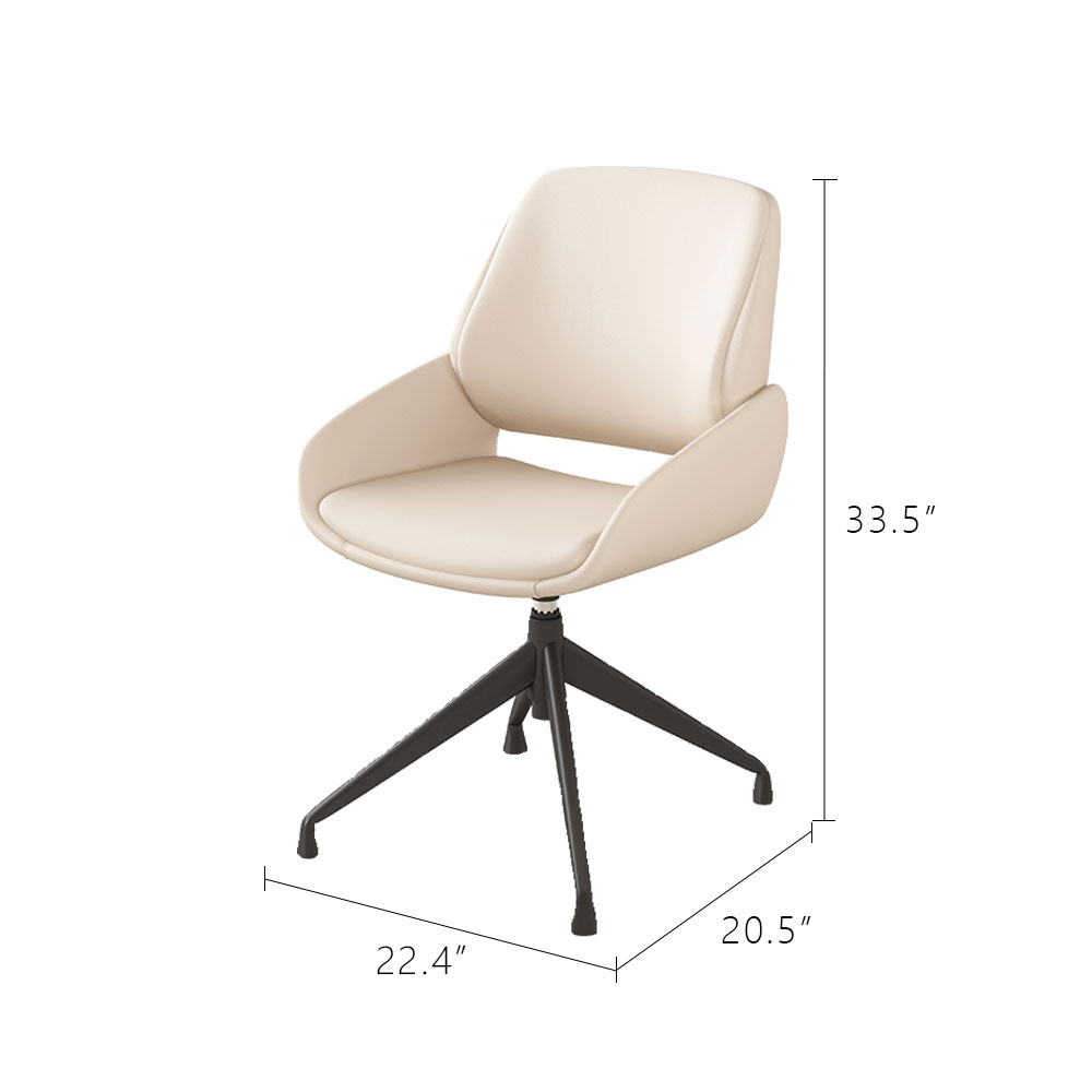 Ergonomic Faux Leather 360 Swivel Metal Base Office Chair 1 Piece