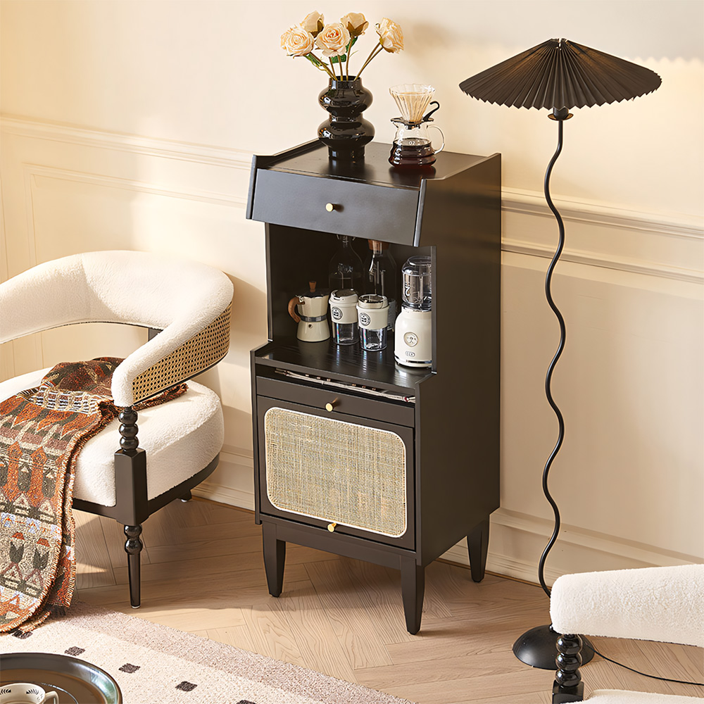 19.7" Tiny Accent Coffee Storage Cabinet