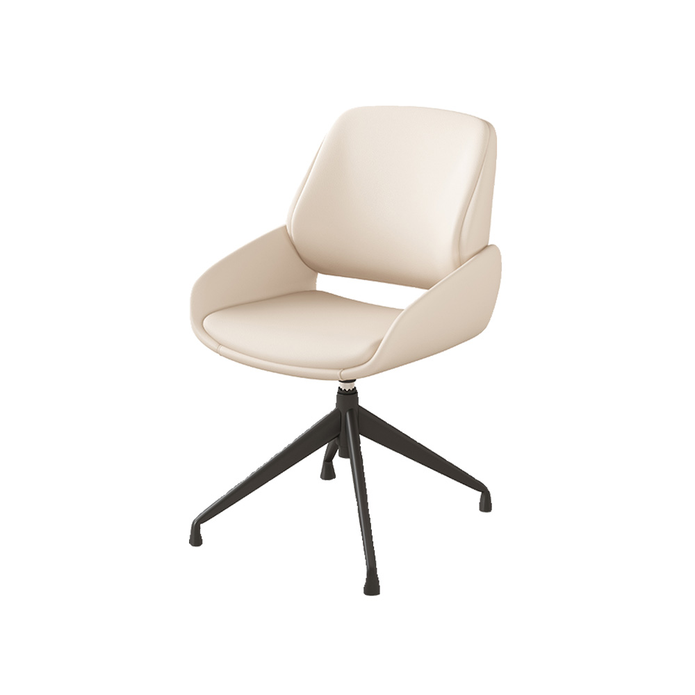 Ergonomic Faux Leather 360 Swivel Metal Base Office Chair 1 Piece