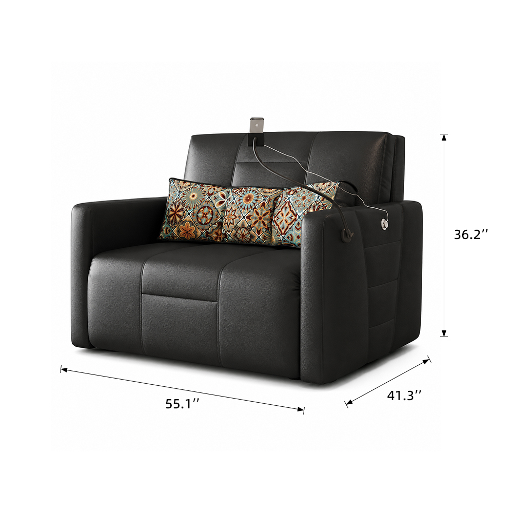 Electric Recliner Convertible Sofa Bed