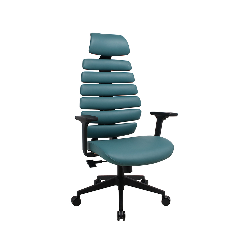 PU Leather Home Office Chair with 3D Armrests & Synchro-Tilt Mechanism