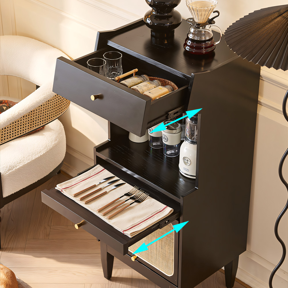 19.7" Tiny Accent Coffee Storage Cabinet