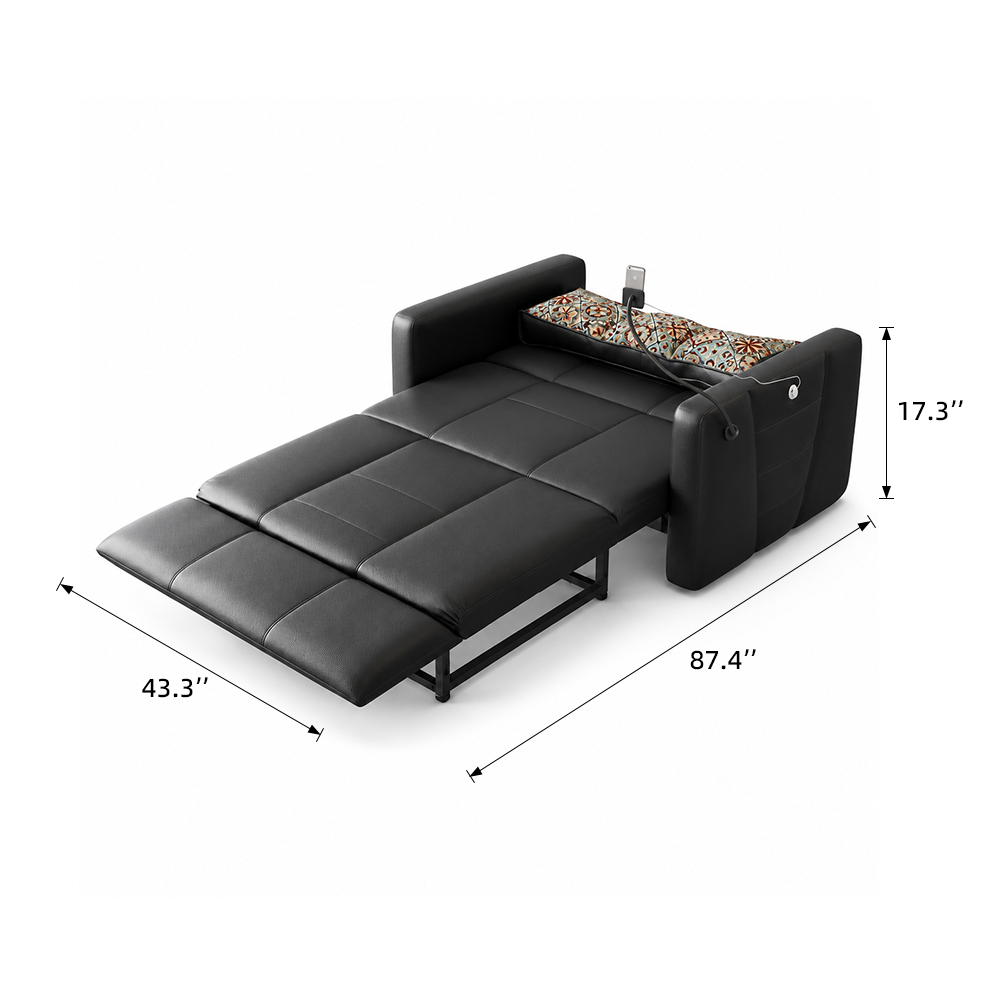 Electric Recliner Convertible Sofa Bed