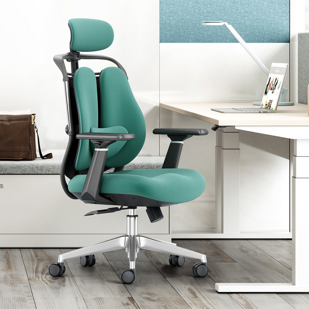 Ergonomic Executive Office Chair with Headrest Adjustable Seat Depth & 90°–135° Reclining Backrest