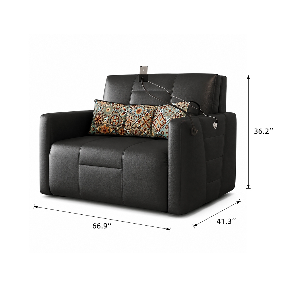 Electric Recliner Convertible Sofa Bed