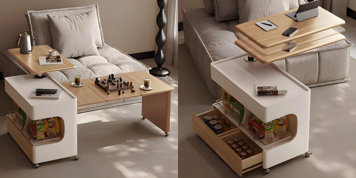 Arrtle Rotatable Lift-Top Coffee Table Usage