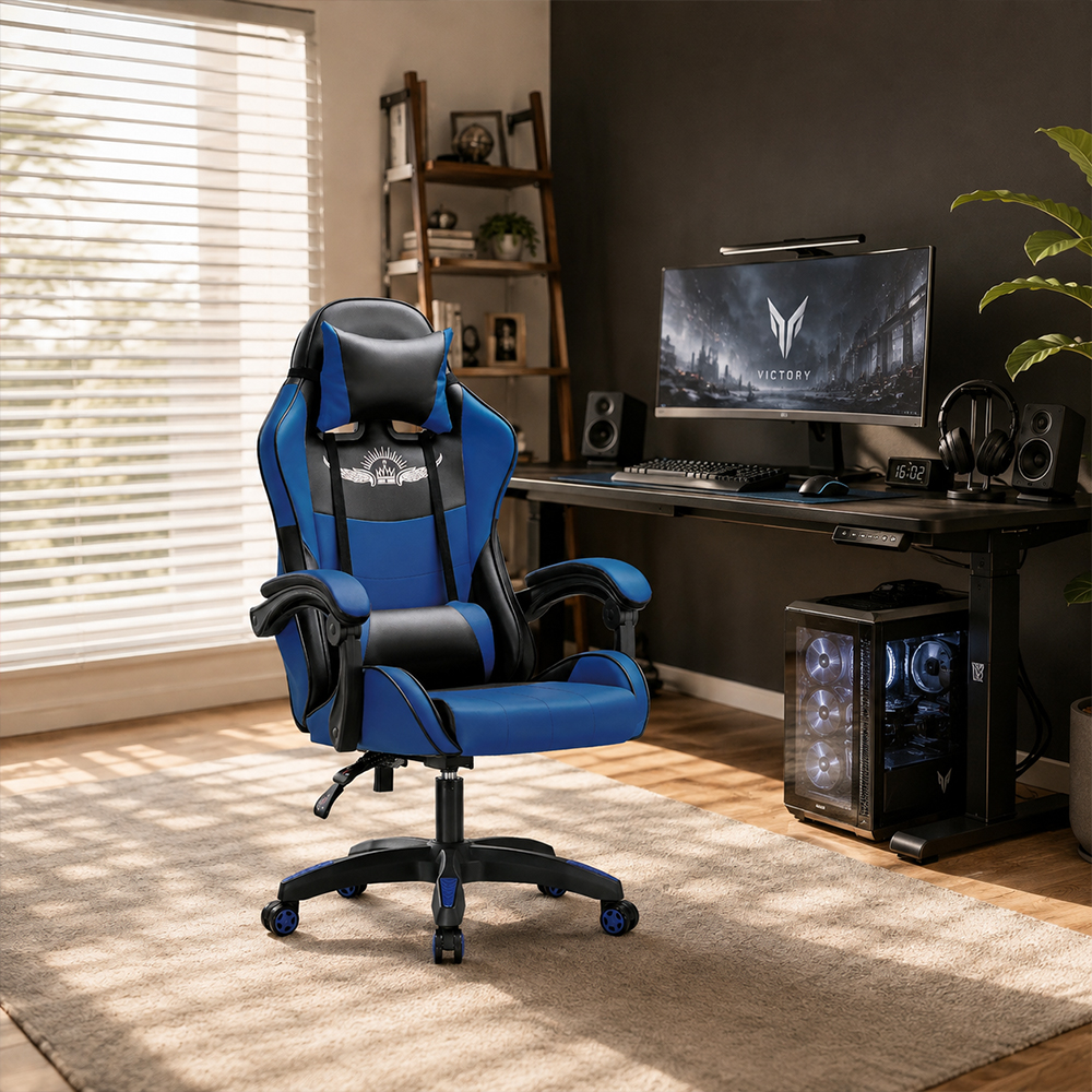 Racing PU Leather Gaming Chair High Resilience Foam Padding