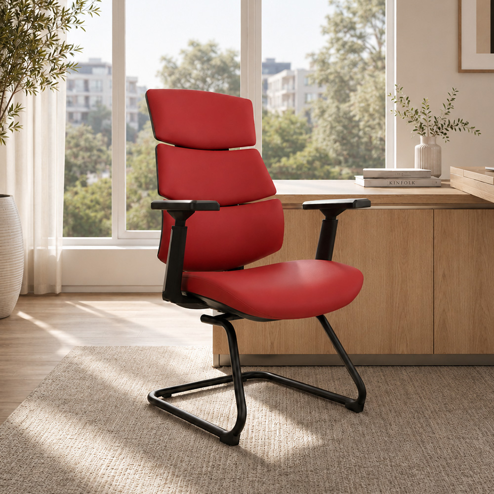 PU Ergonomic Office Chair with Adjustable Lumbar Support