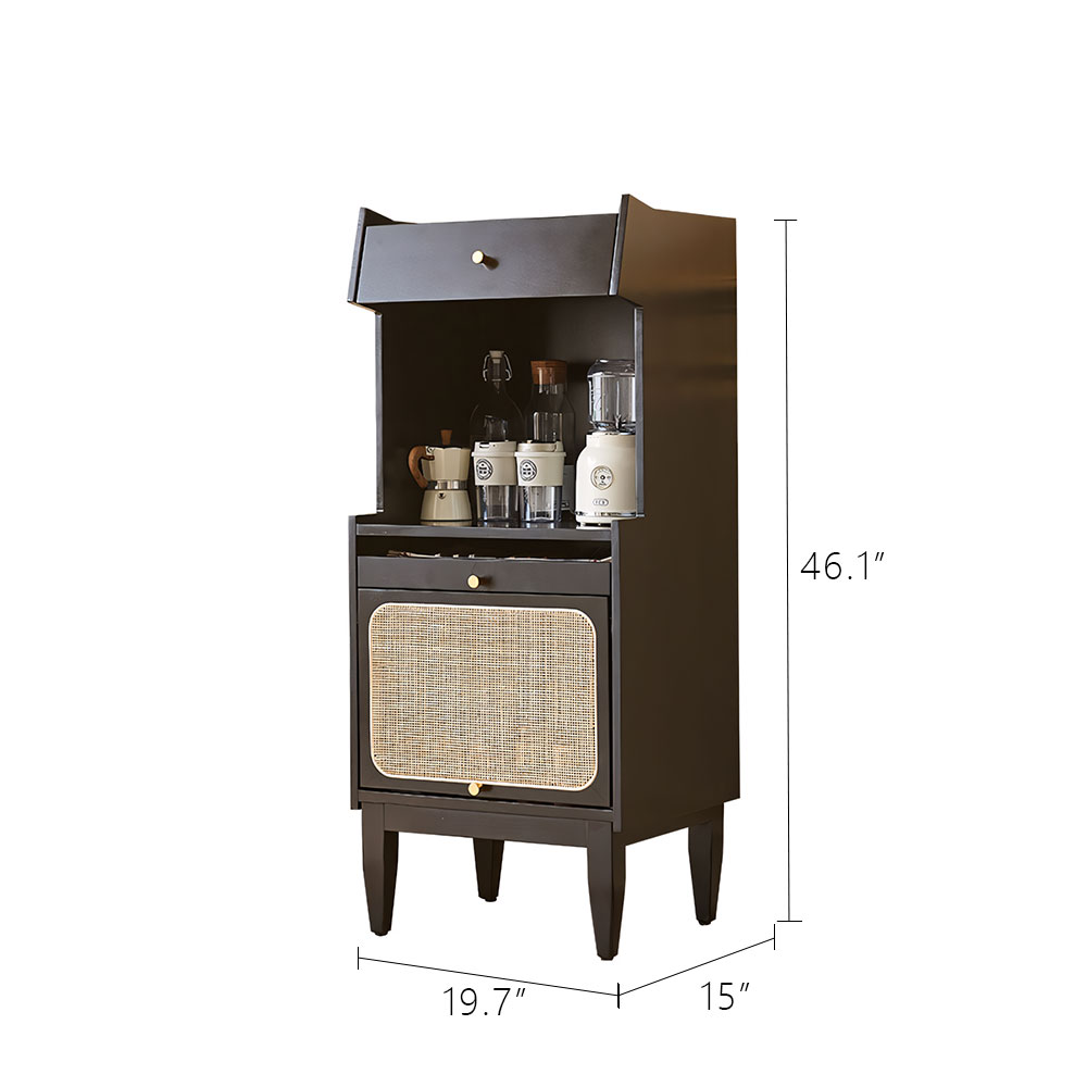 19.7" Tiny Accent Coffee Storage Cabinet