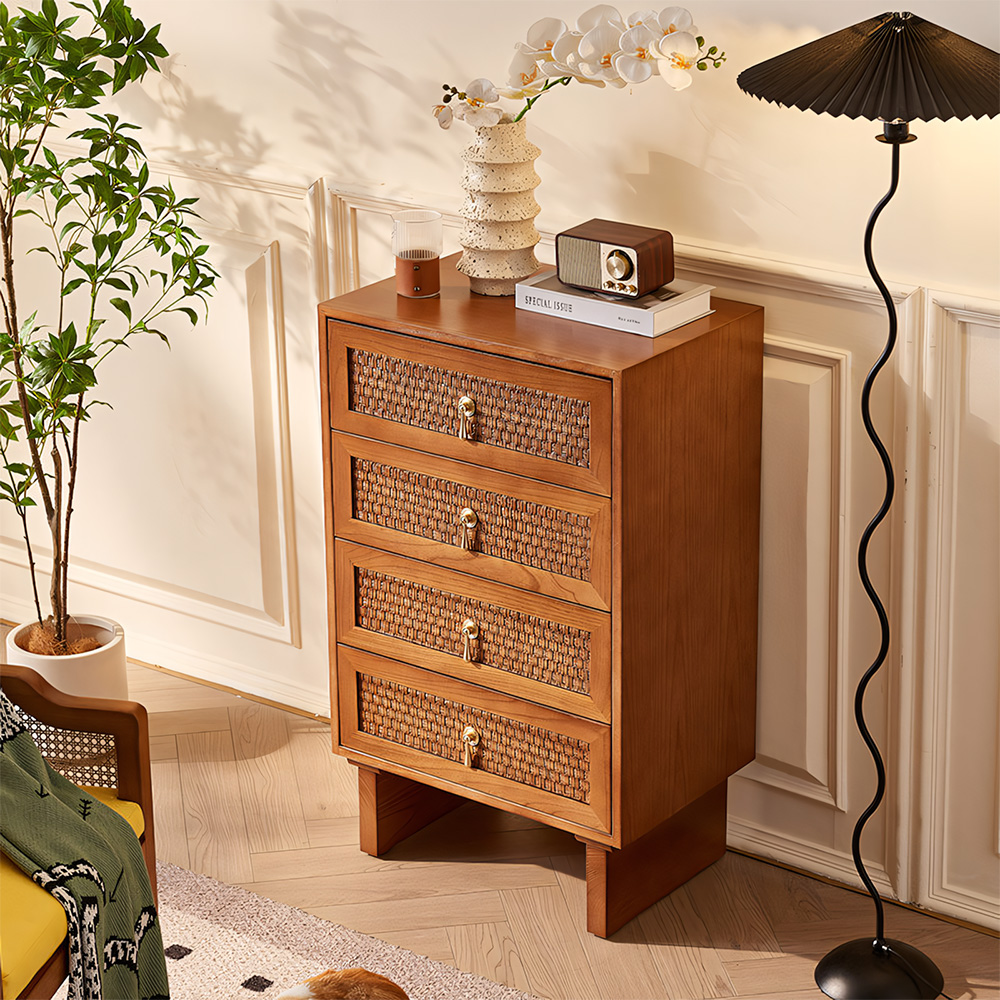 23.6" 4-Drawers Bedroom Accent Chest Cabinet