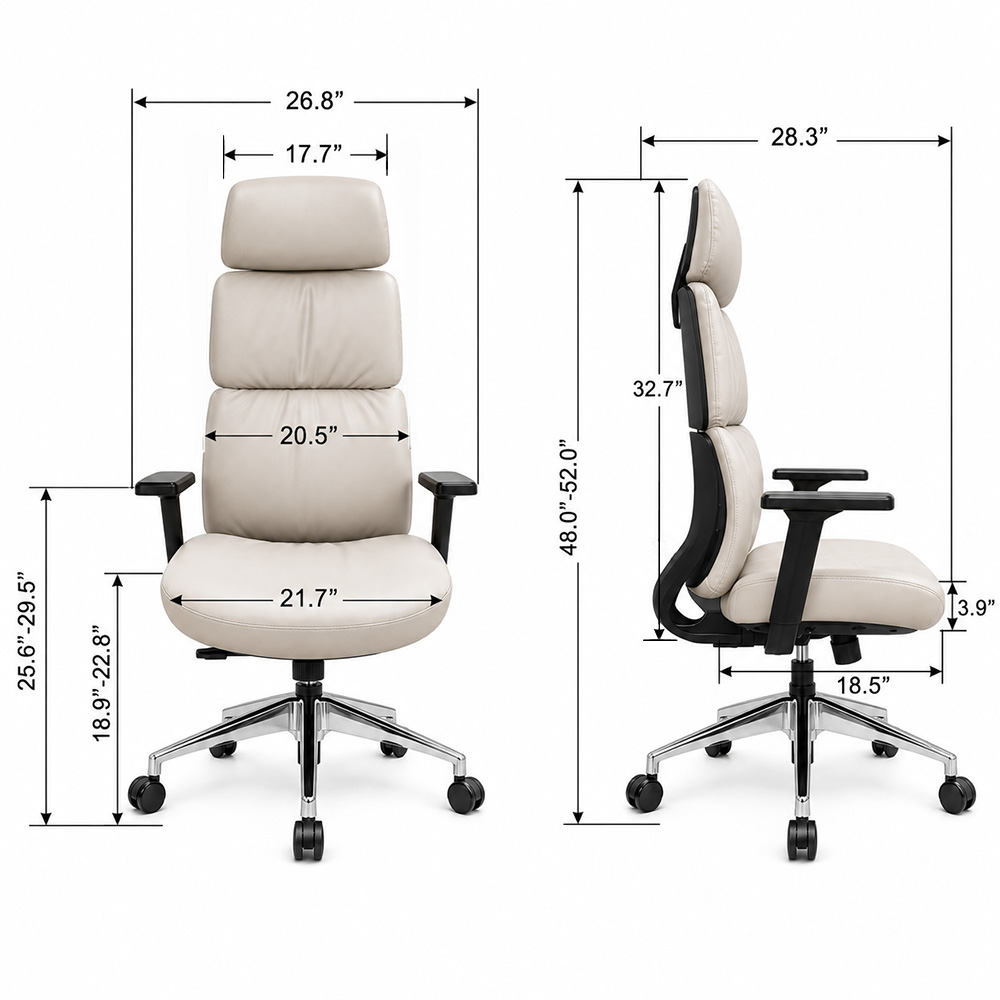 Sliding 4 Lock PU Leather Boss Office Chair