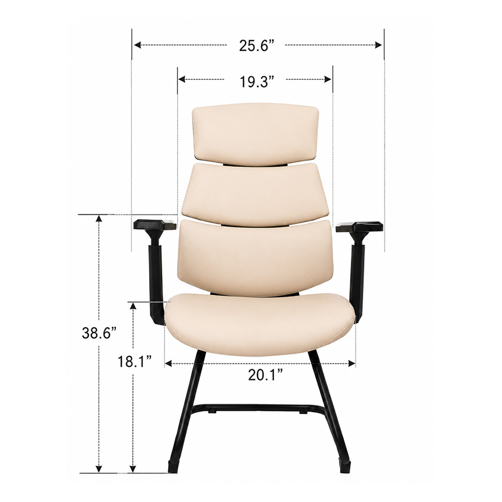 PU Ergonomic Office Chair with Adjustable Lumbar Support