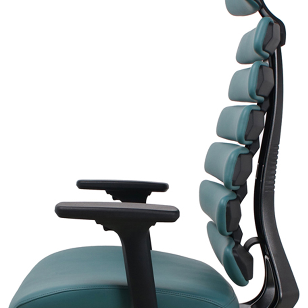 PU Leather Home Office Chair with 3D Armrests & Synchro-Tilt Mechanism