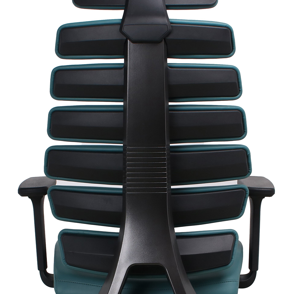 PU Leather Home Office Chair with 3D Armrests & Synchro-Tilt Mechanism