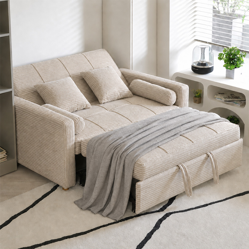 Convertible Pull Out 2 Seater Sleeper Sofa Bed