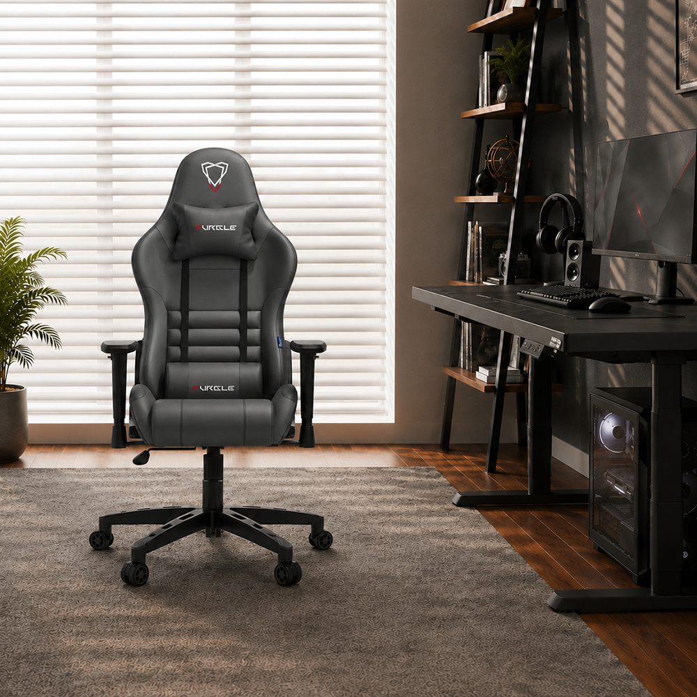 Ergonomic PU Leather Gaming Chair 2D Adjustable Armrests