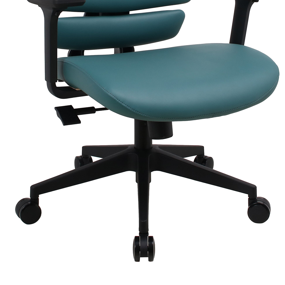 PU Leather Home Office Chair with 3D Armrests & Synchro-Tilt Mechanism