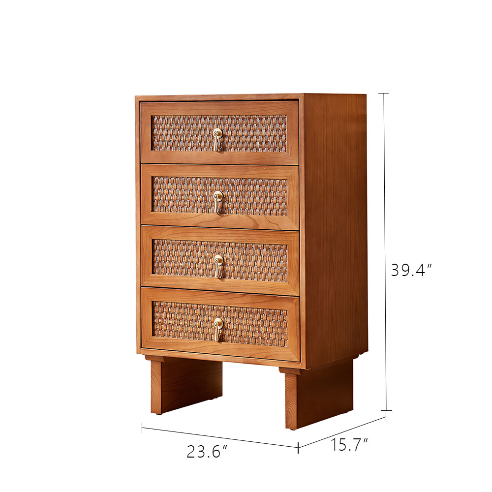 23.6" 4-Drawers Bedroom Accent Chest Cabinet