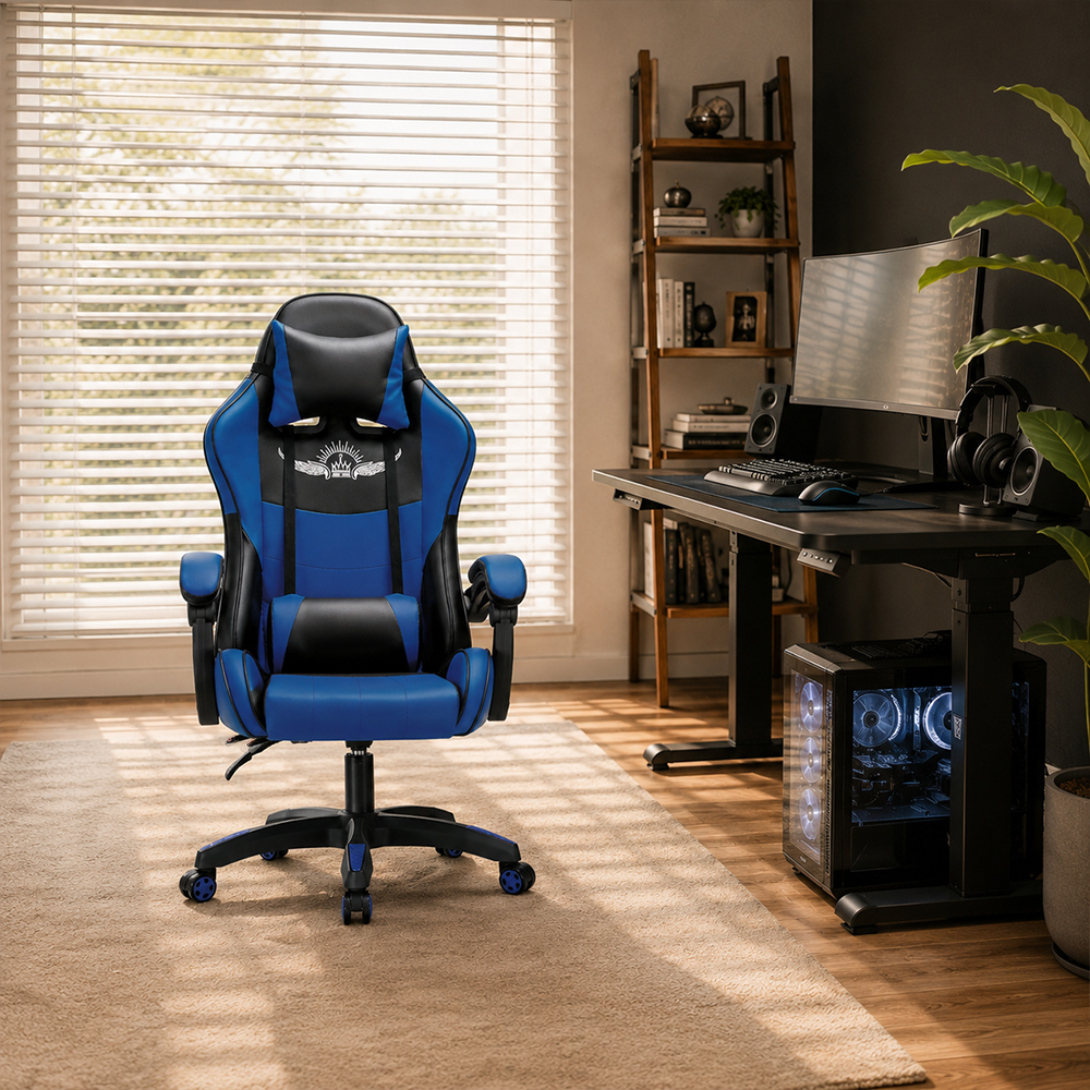 Racing PU Leather Gaming Chair High Resilience Foam Padding