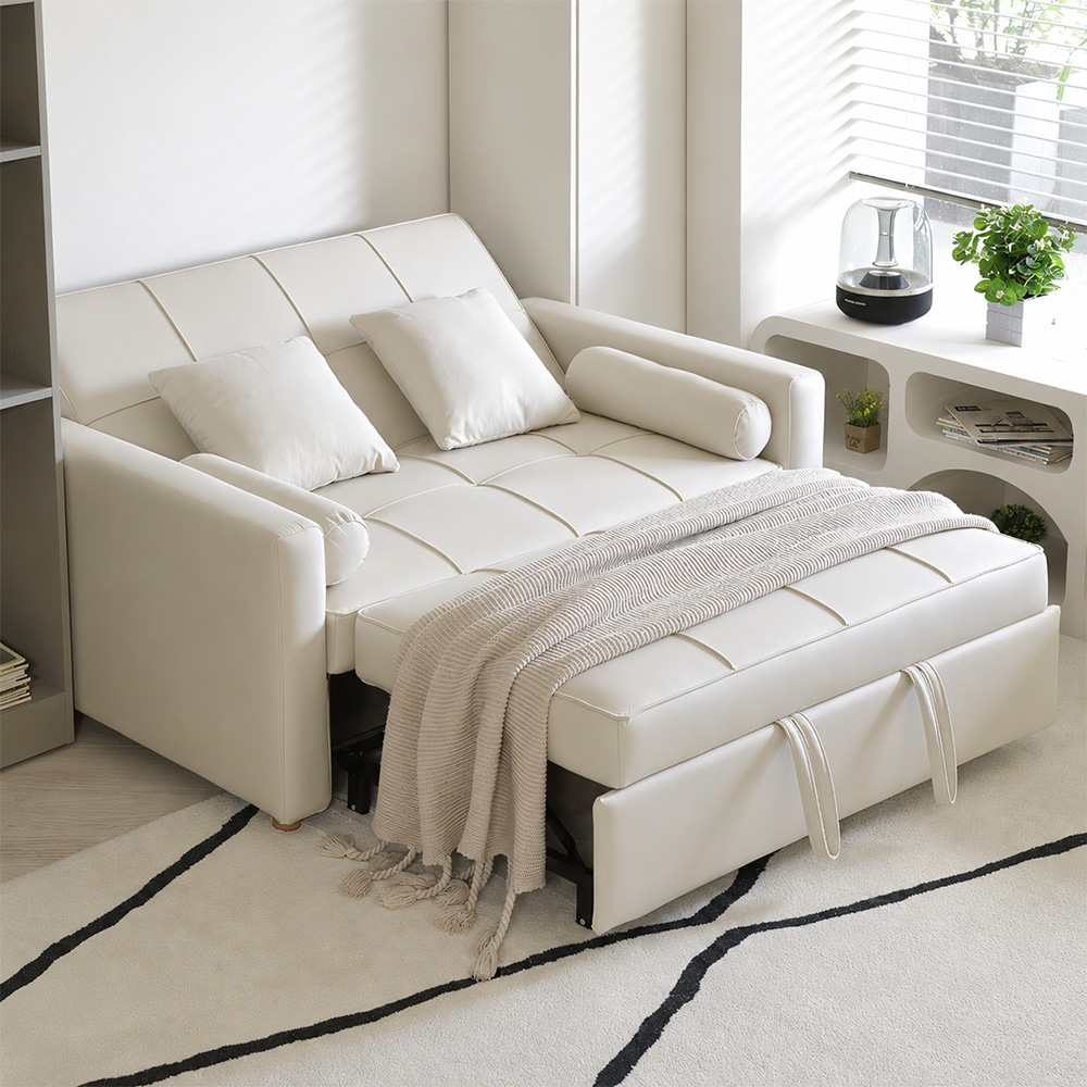 Convertible Pull Out 2 Seater Sleeper Sofa Bed
