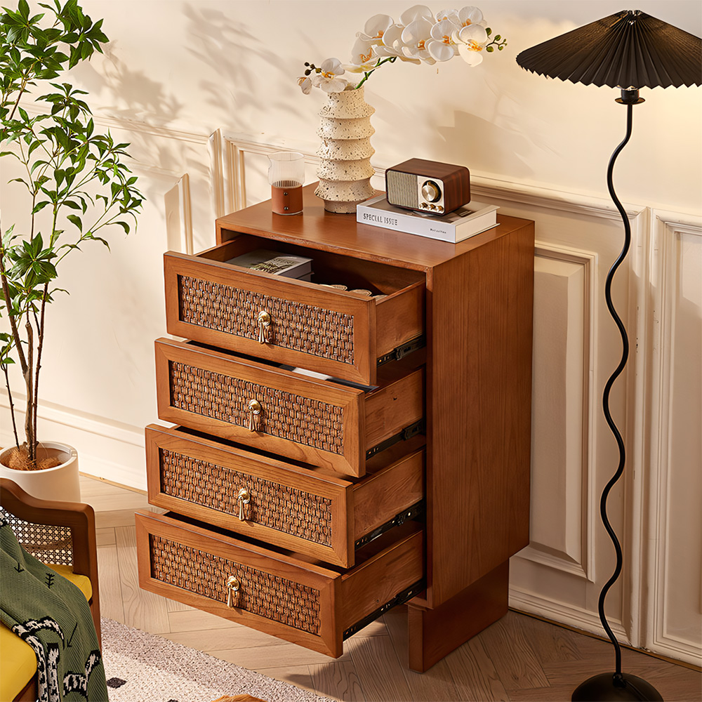 23.6" 4-Drawers Bedroom Accent Chest Cabinet