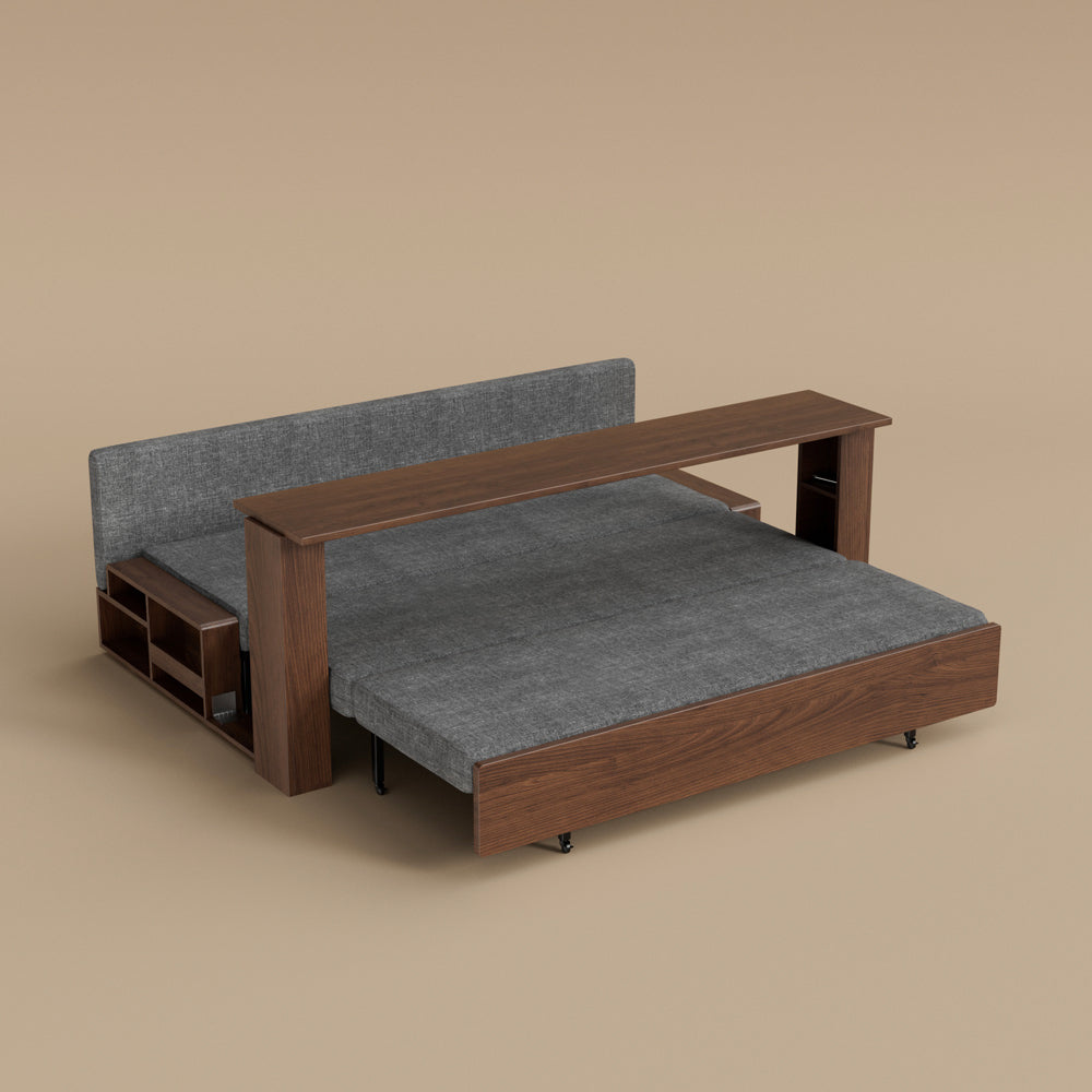 Neutral setting photo highlighting the sofa bed’s sleek modern design