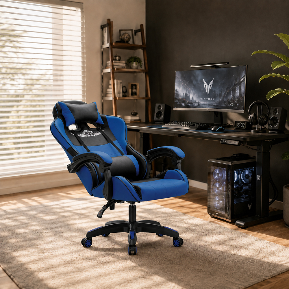 Racing PU Leather Gaming Chair High Resilience Foam Padding