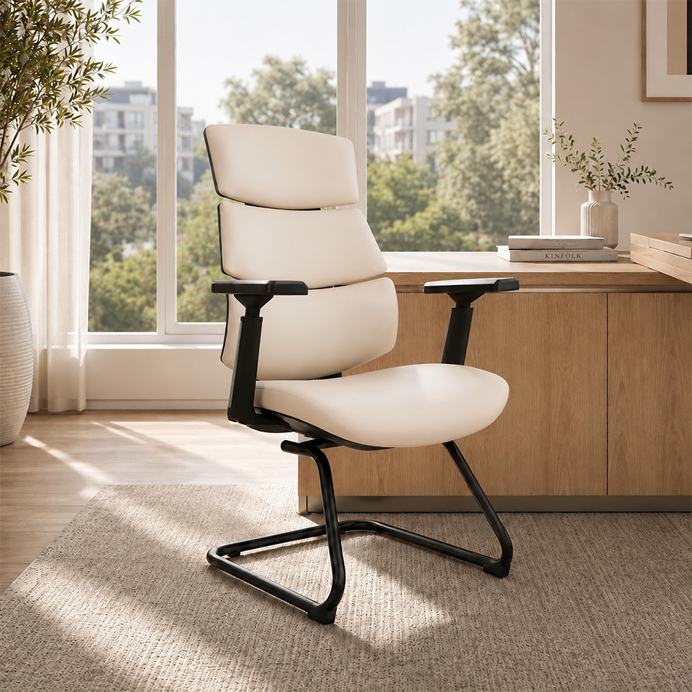 PU Ergonomic Office Chair with Adjustable Lumbar Support