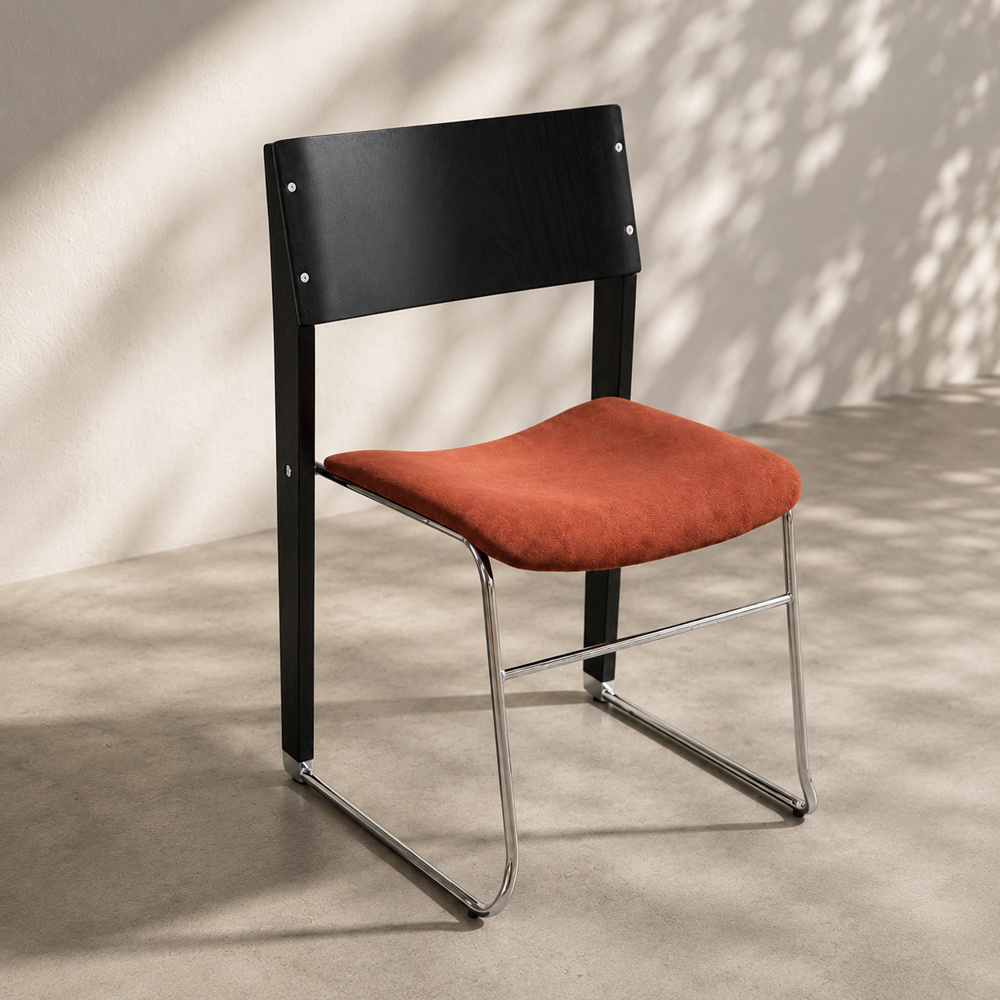 Ergonomic Concave Velvet Pad Polished Chrome Frame Side Dining Chair (Set of 2)