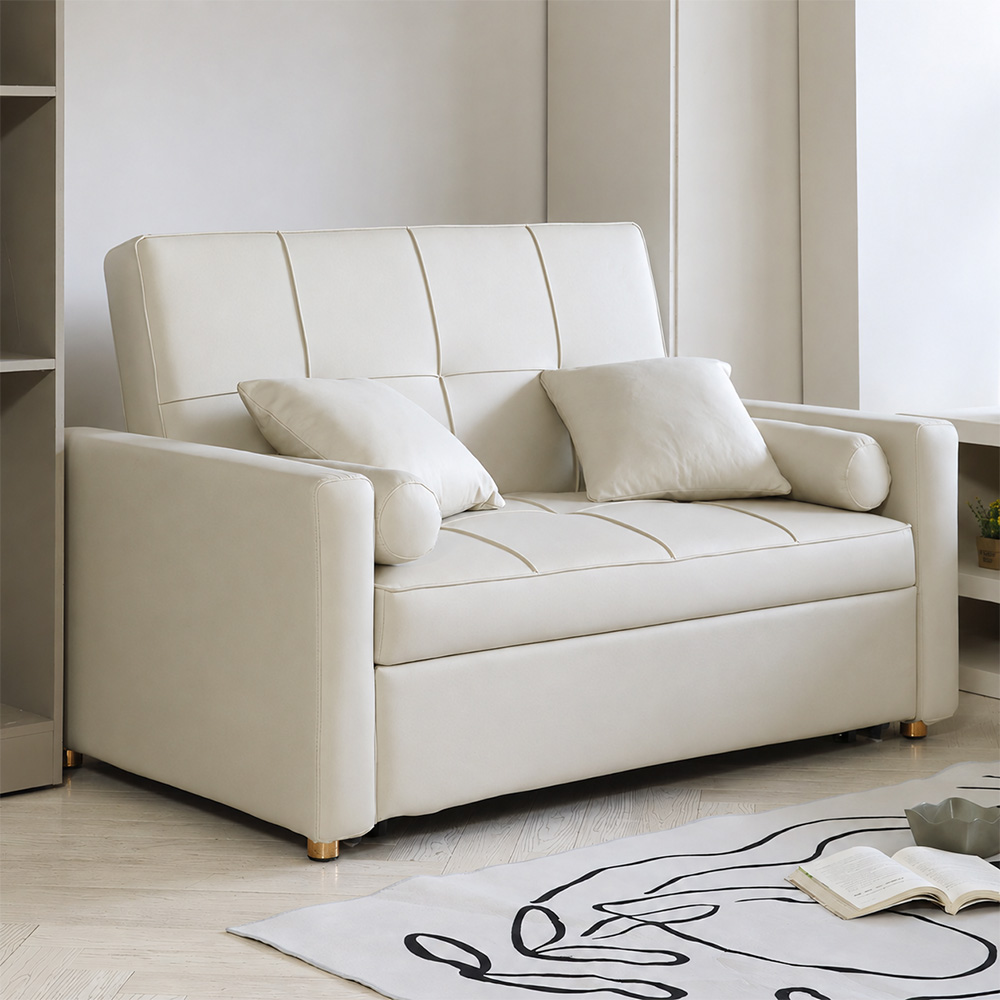Convertible Pull Out 2 Seater Sleeper Sofa Bed