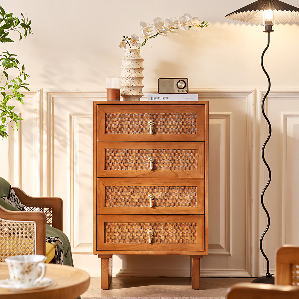23.6" 4-Drawers Bedroom Accent Chest Cabinet