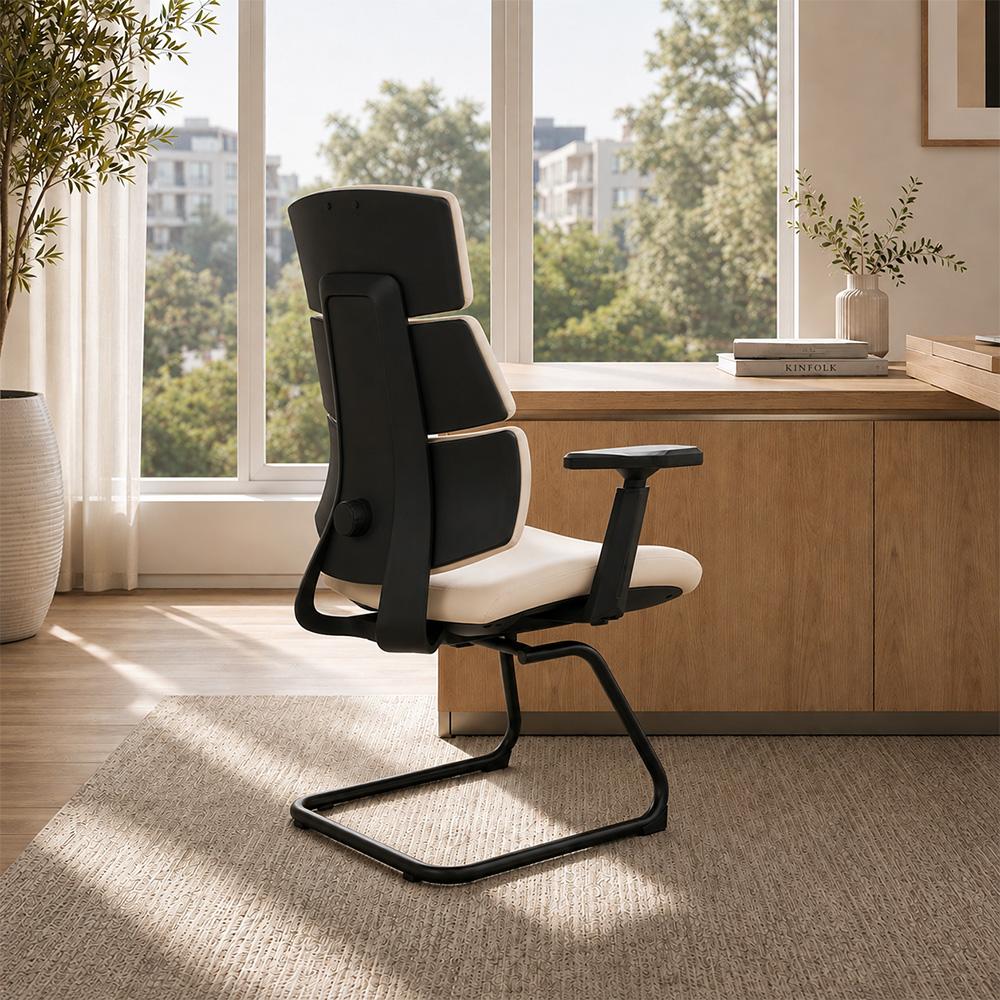 PU Ergonomic Office Chair with Adjustable Lumbar Support