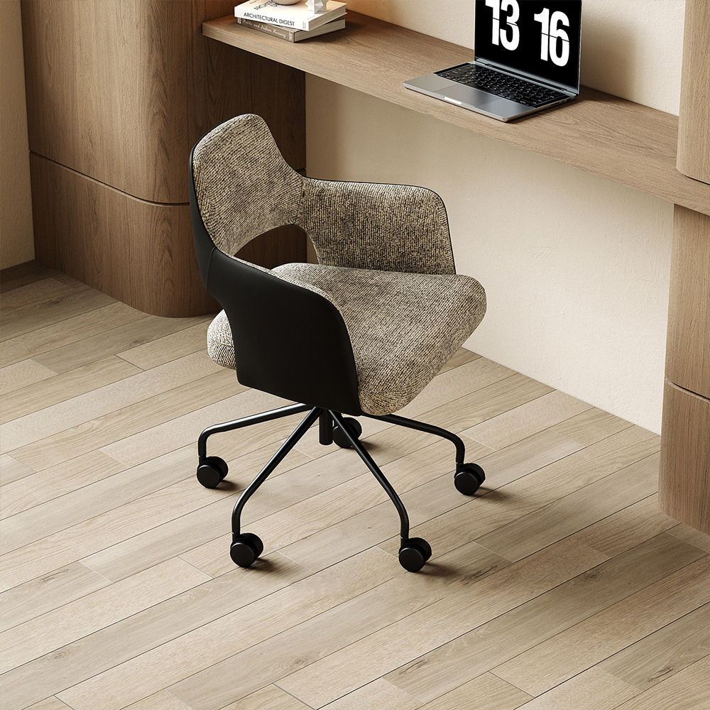 PU Linen 360 Swivel Height Adjustable Rolling Office Chair 1 Piece