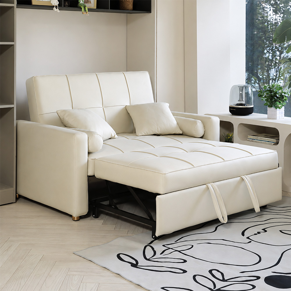Convertible Pull Out 2 Seater Sleeper Sofa Bed