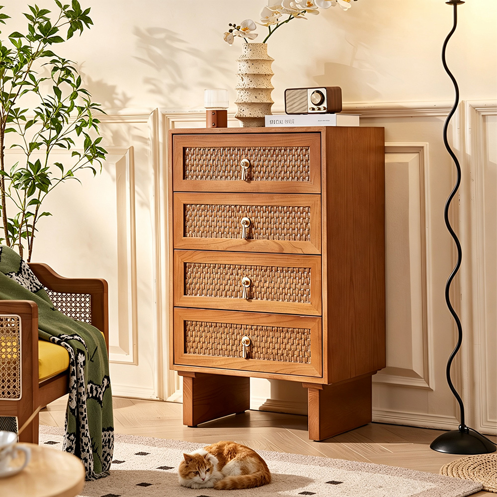 23.6" 4-Drawers Bedroom Accent Chest Cabinet
