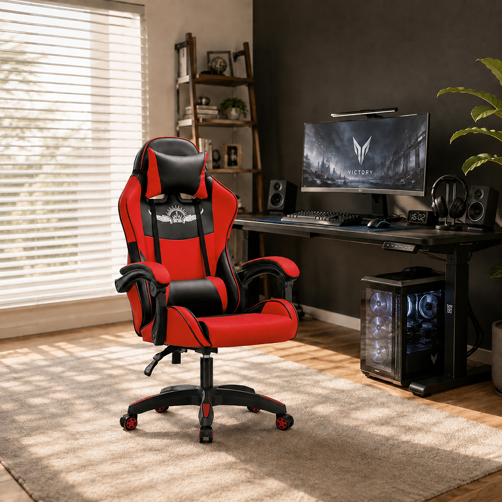 Racing PU Leather Gaming Chair High Resilience Foam Padding