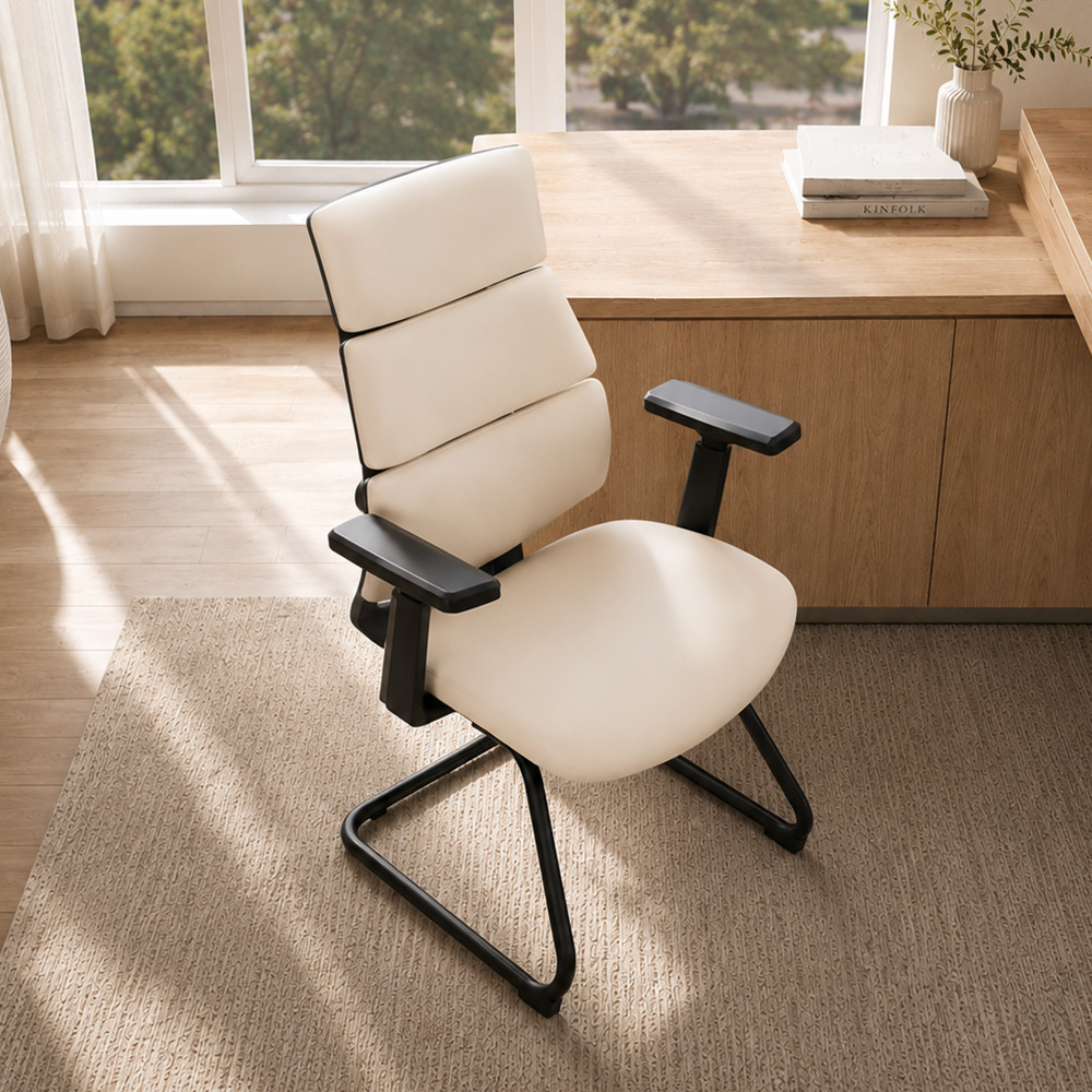 PU Ergonomic Office Chair with Adjustable Lumbar Support