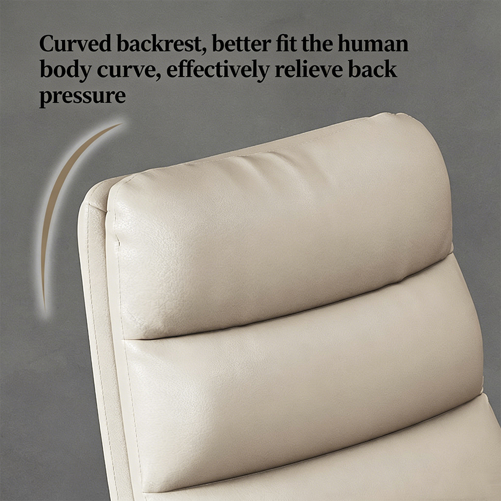 Minimalist Armless Layer Cushion Swivel Metal Leg Residential Chair 1 Piece
