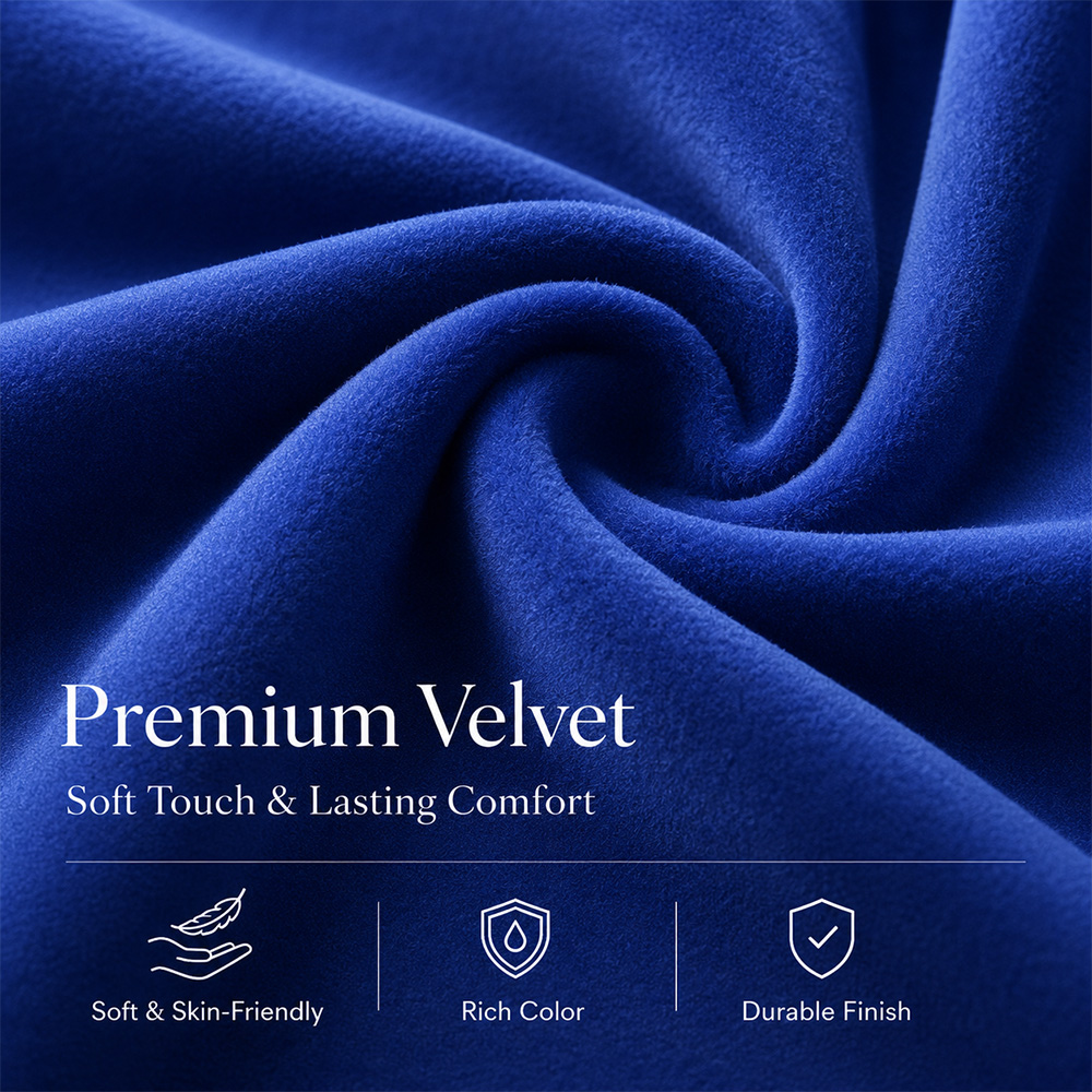 Klein Blue Velvet 2 In 1 Convertible Barrel Chair Chaise Lounge