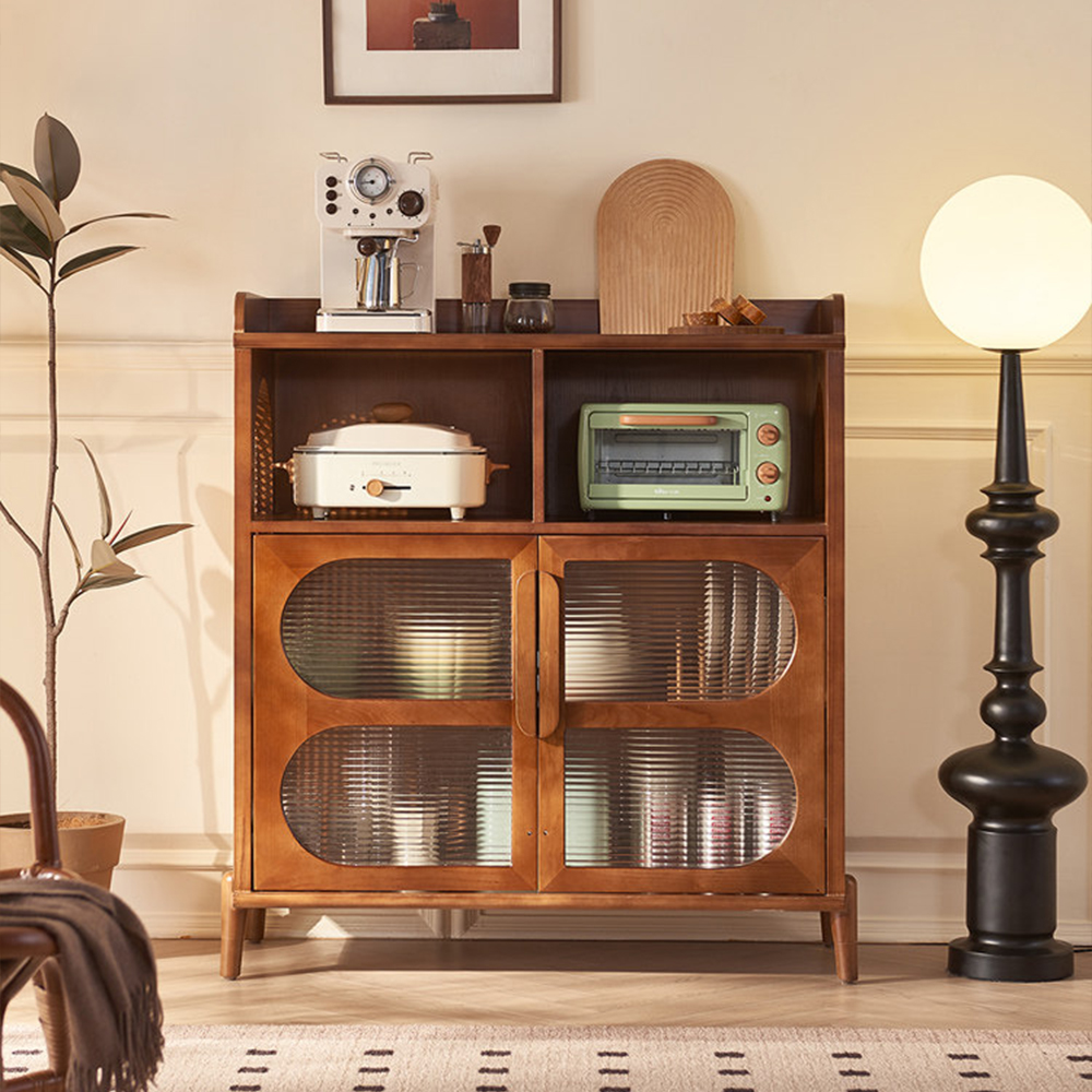 40.1" Ash Wood domestic Sideboard Accent Storage Cabinet 