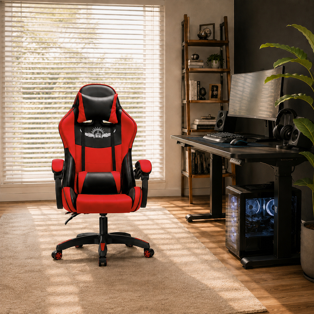 Racing PU Leather Gaming Chair High Resilience Foam Padding