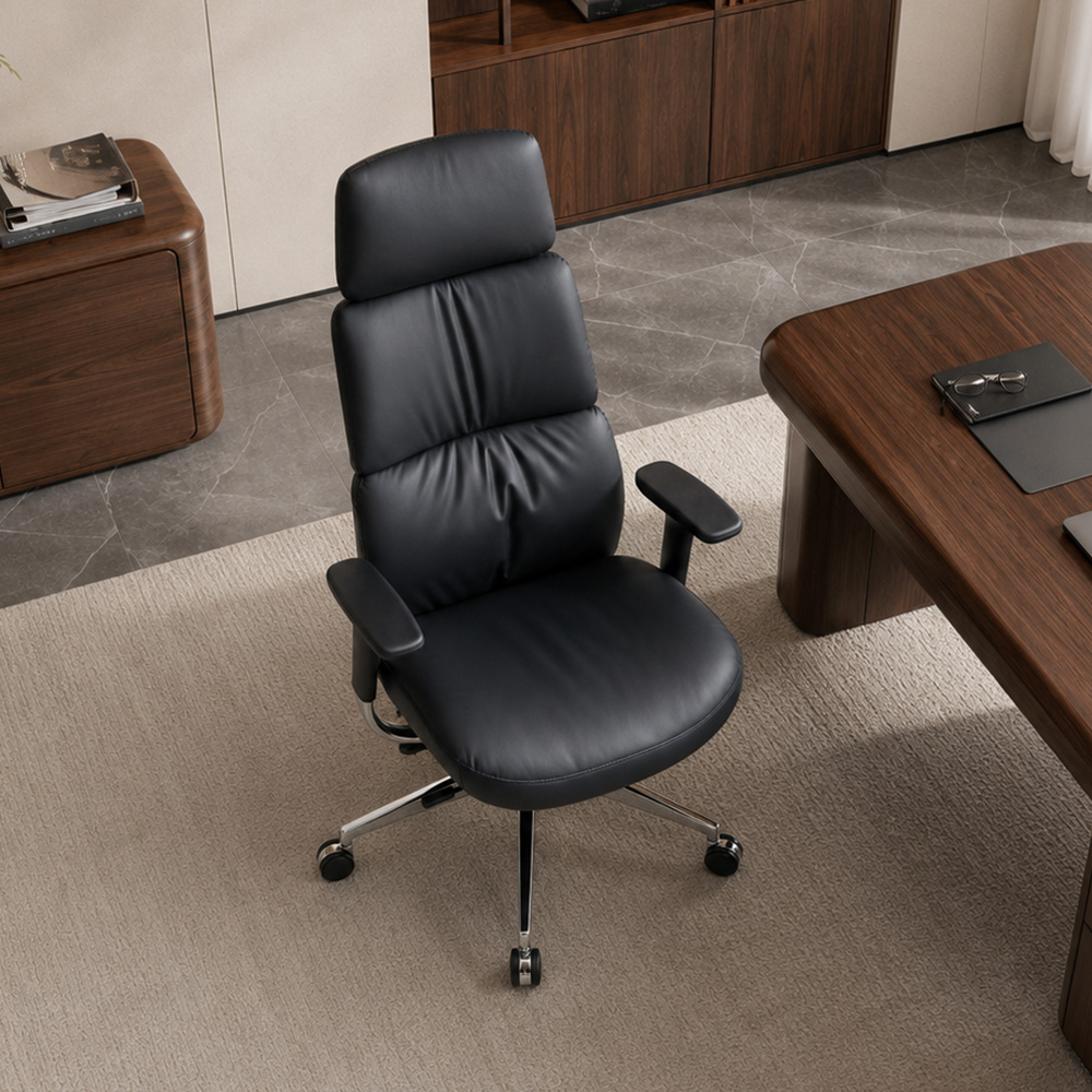Sliding 4 Lock PU Leather Boss Office Chair