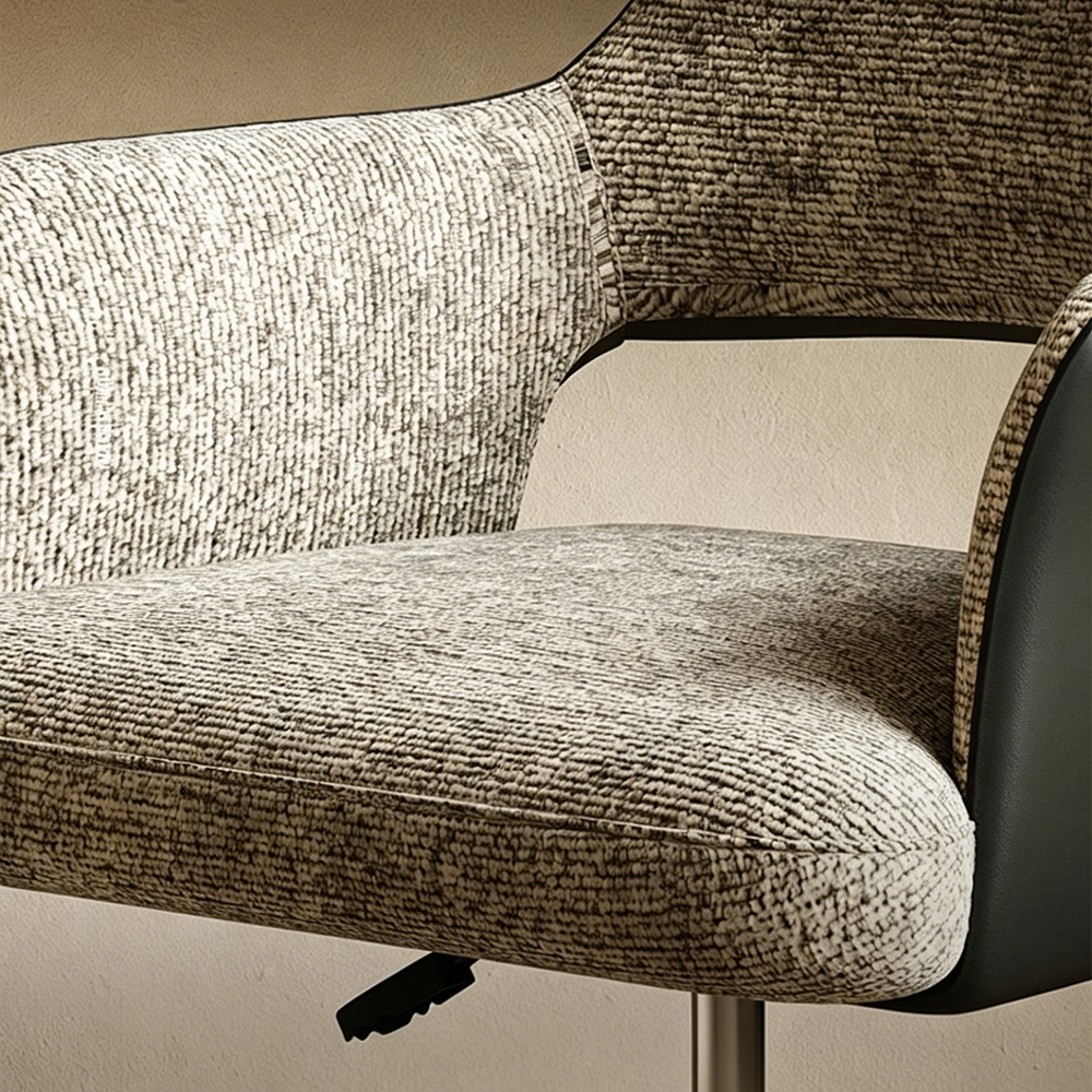PU Linen 360 Swivel Height Adjustable Rolling Office Chair 1 Piece